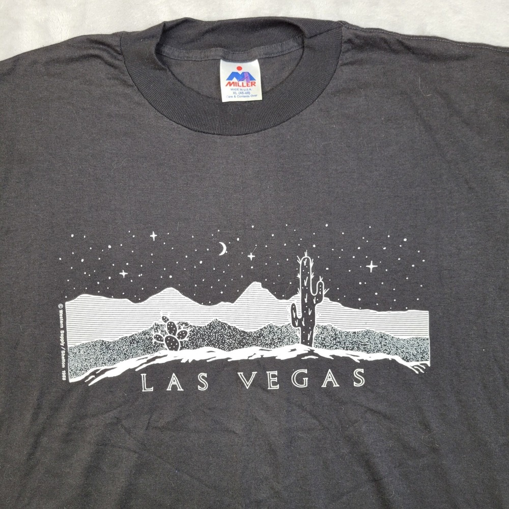 Vintage Las Vegas Shirt Mens XL Single Stitch Desert Moon‎ Nevada Western Supply